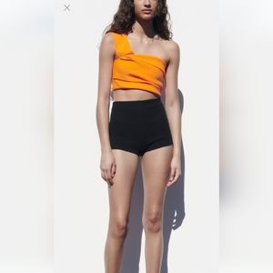 NWT Zara cropped one shoulder top